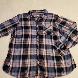 Westport Women's Collared Long Sleeve Button Front Flannel Shirt Size 1X